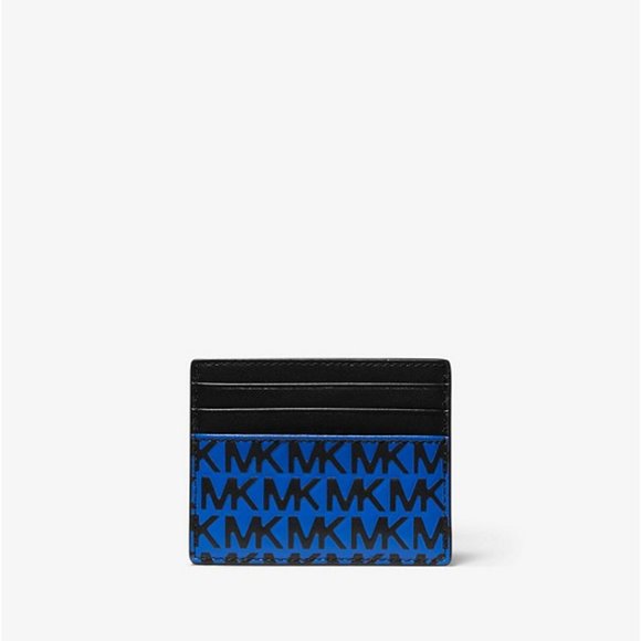 🆕 Michael Kors Greyson Logo Leather Card Case - Picture 2 of 3